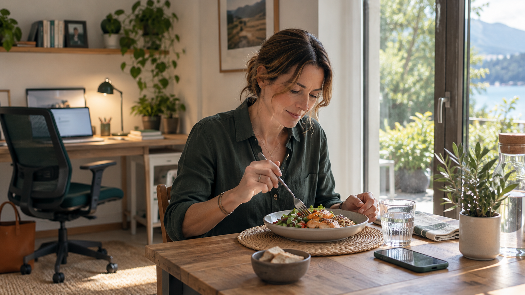 Pausa pranzo al lavoro: perché mangiare davanti al PC non è davvero una pausa